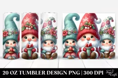Cute Watercolor Christmas Gnomes Clipart Product Image 1