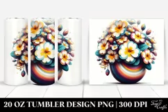 Abstract Colorful Primrose Pot | 20 Oz Tumbler Product Image 1