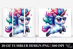 Jumping Cute Unicorn 20 Oz Tumbler Product Image 1