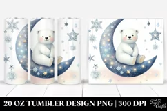 Whimsical Watercolor Polar Bear Clipart Product Image 1