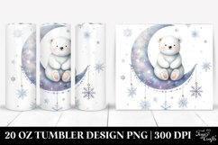 Whimsical Watercolor Polar Bear Clipart Product Image 1