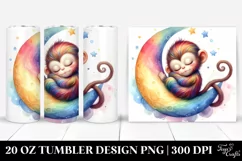 Colorful Baby Monkey Moon | 20 Oz Tumbler Product Image 1