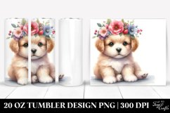 cute baby dog watercolor | 20 oz Tumbler Product Image 1