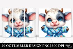 Smiling Baby Cow in Bath Robe 20 Oz Tumbler Product Image 1