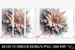 Shiny Gerbera Watercolor Clipart 20 Oz Tumbler Product Image 1