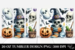 Funny Halloween Clipart, Skull 20 Oz Tumbler Product Image 1