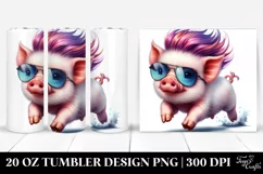 Aggressive Pig Runs, Transparent 20 Oz Tumbler Product Image 1