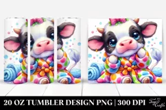 Smiling Baby Cow in Bath Robe 20 Oz Tumbler Product Image 1