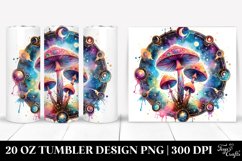 Vibrant Magical Mushroom Clipart 20 Oz Tumbler Product Image 1