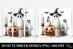 Watercolor Halloween Candle 20 Oz Tumbler Product Image 1