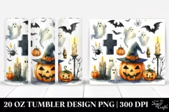 Watercolor Halloween Candle 20 Oz Tumbler Product Image 1