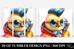 Cute Baby Chicken with Raincoat | 20 oz Tumbler Product Image 1