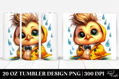 Cute Baby Chicken with Raincoat | 20 oz Tumbler Product Image 1