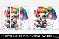 Watercolor Vibrant Baby Mouse 20 Oz Tumbler Product Image 1