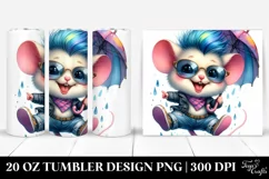 Watercolor Vibrant Baby Mouse 20 Oz Tumbler Product Image 1