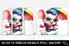 Watercolor Vibrant Baby Mouse 20 Oz Tumbler Product Image 1