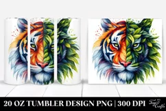 Abstract Tiger Leaves. 20 Oz Tumbler Design Product Image 1