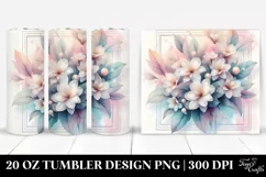 Abstract Pastel Shiny Jasmine | 20 oz Tumbler Product Image 1