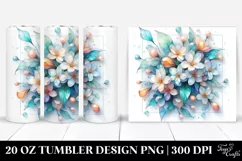 Abstract Pastel Shiny Jasmine | 20 oz Tumbler Product Image 1