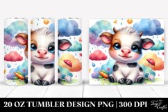 Cute Vibrant Baby Cow | 20 Oz Tumbler Product Image 1