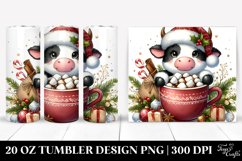 Christmas Cow with Cocoa 20 Oz Tumbler Product Image 1