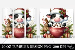 Christmas Cow with Cocoa 20 Oz Tumbler Product Image 1