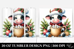Christmas Cow with Cocoa 20 Oz Tumbler Product Image 1