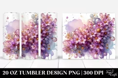 Glossy Lilac with Golden Insertions 20 Oz Tumbler Product Image 1