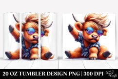 Baby Highlandcow Playing | 20 oz Tumbler Product Image 1
