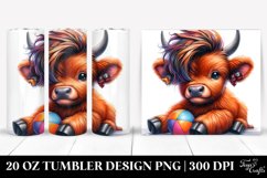 Baby Highlandcow Playing | 20 oz Tumbler Product Image 1