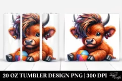 Baby Highlandcow Playing | 20 oz Tumbler Product Image 1