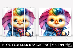Cute Baby Chicken Drawing, Vibrant 20 Oz Tumbler Product Image 1