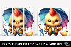 Cute Baby Chicken with Cool Haircut 20 Oz Tumbler Product Image 1