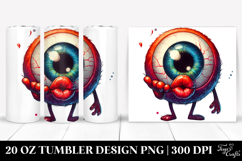 Funny Eyeball Monster Blowing Kiss 20 Oz Tumbler Product Image 1