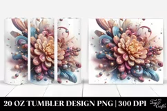 Glossy Chrysanthemum 20 Oz Tumbler Product Image 1
