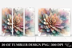Abstract Pastel Chrysanthemum 20 Oz Tumbler Product Image 1