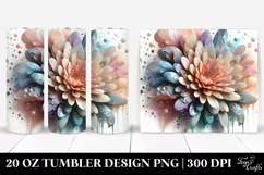 Abstract Pastel Chrysanthemum 20 Oz Tumbler Product Image 1