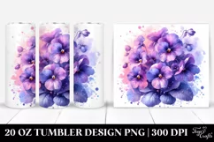 20 Oz Tumbler Sublimation | -Like Violet Metallic Insertions Product Image 1