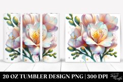 Detailed Pastel Glossy Freesia Tumbler Product Image 1