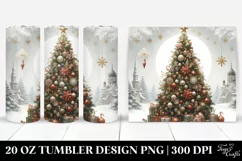 Winter Christmas Tree Digital Painting Clipart Product Image 1