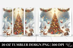 Winter Christmas Tree Digital Painting Clipart Product Image 1
