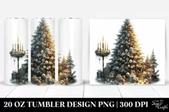 Winter Christmas Tree Digital Painting Clipart Product Image 1
