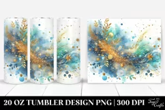 Colorful Blue Glittery Background | 20 Oz Tumbler Product Image 1