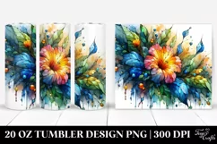 Colorful Stained Morning Glory | 20 Oz Tumbler Product Image 1
