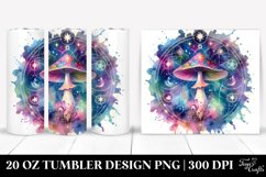 Vibrant Magical Mushroom Clipart 20 Oz Tumbler Product Image 1