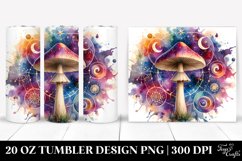 Vibrant Magical Mushroom Clipart 20 Oz Tumbler Product Image 1