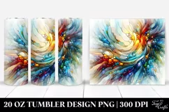 Colorful Stained Morning Glory | 20 Oz Tumbler Product Image 1