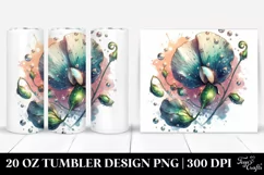 Shiny Sweet Pea with Material | 20 Oz Tumbler Product Image 1