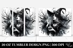 Washed Watercolor Gothic Evil Witch 20 oz Tumbler Product Image 1