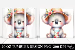 Colorful Baby Koala Dressed Summer | 20 Oz Tumbler Product Image 1